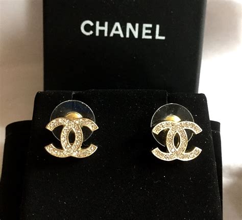 chanel classic logo earrings price|Chanel logo earrings price new.